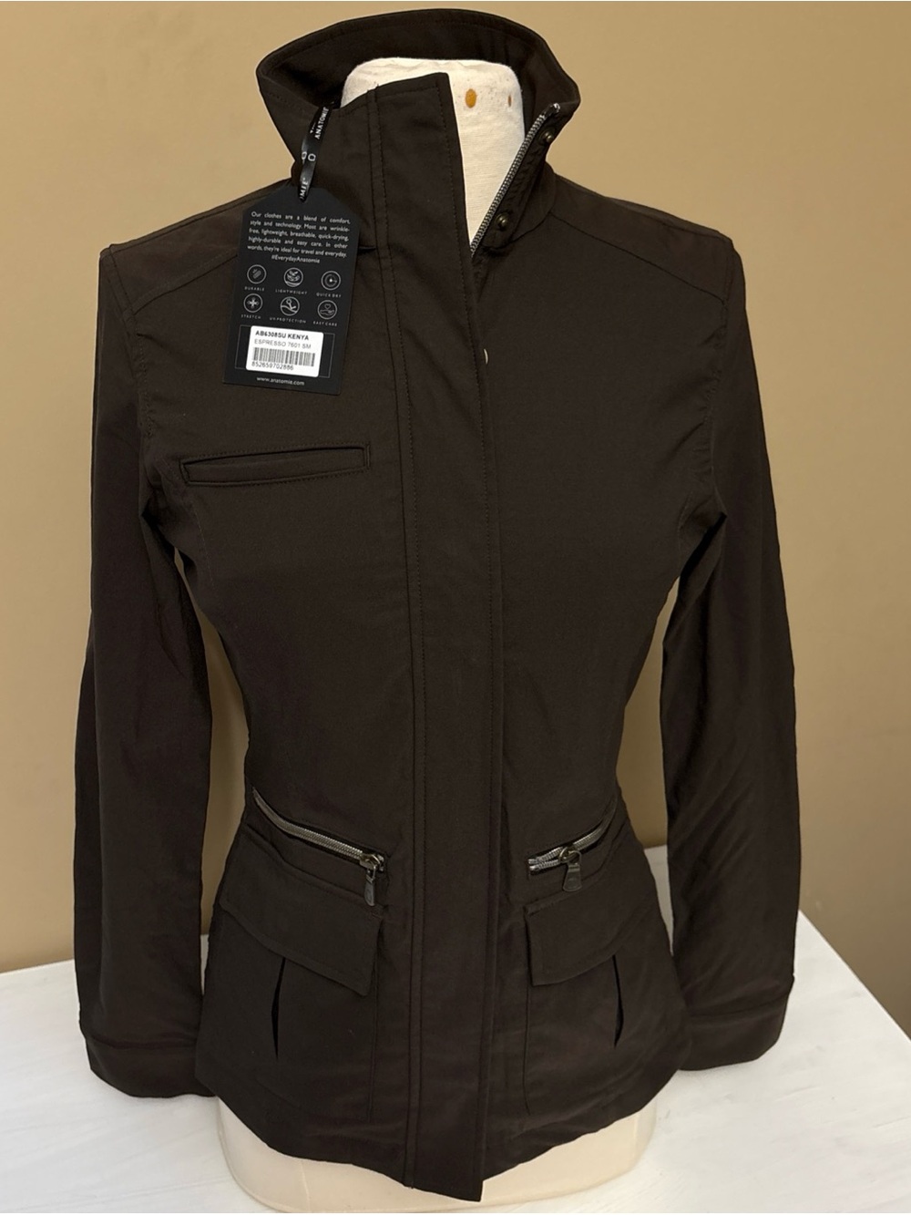 Anatomie Kenya Women's small espresso Dark Brown safari jacket new nwt.